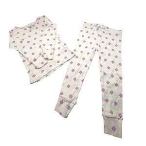 Carters Baby Girl’s Printed Cotton  Pajama Set, White/Purple, Sz. 18M